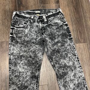 True Religion Geno Jeans Mens Size 31x32 Relaxed Slim Fit Street Camo Militant